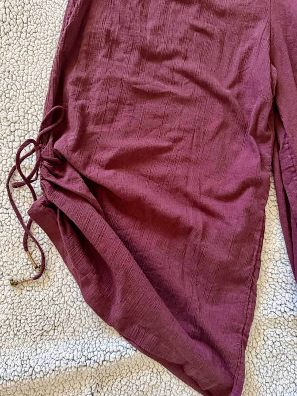 Free People - Bohemian Style Burgundy Halter Romper - Picture 5 of 10